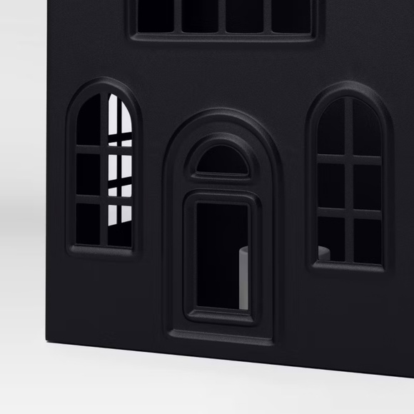 11" Lit Metal Black Halloween House - Hyde & EEK! - Picture 4 of 12